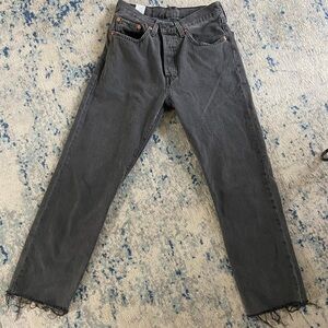 Levi's Men's Washed Black Straight-Leg Jeans